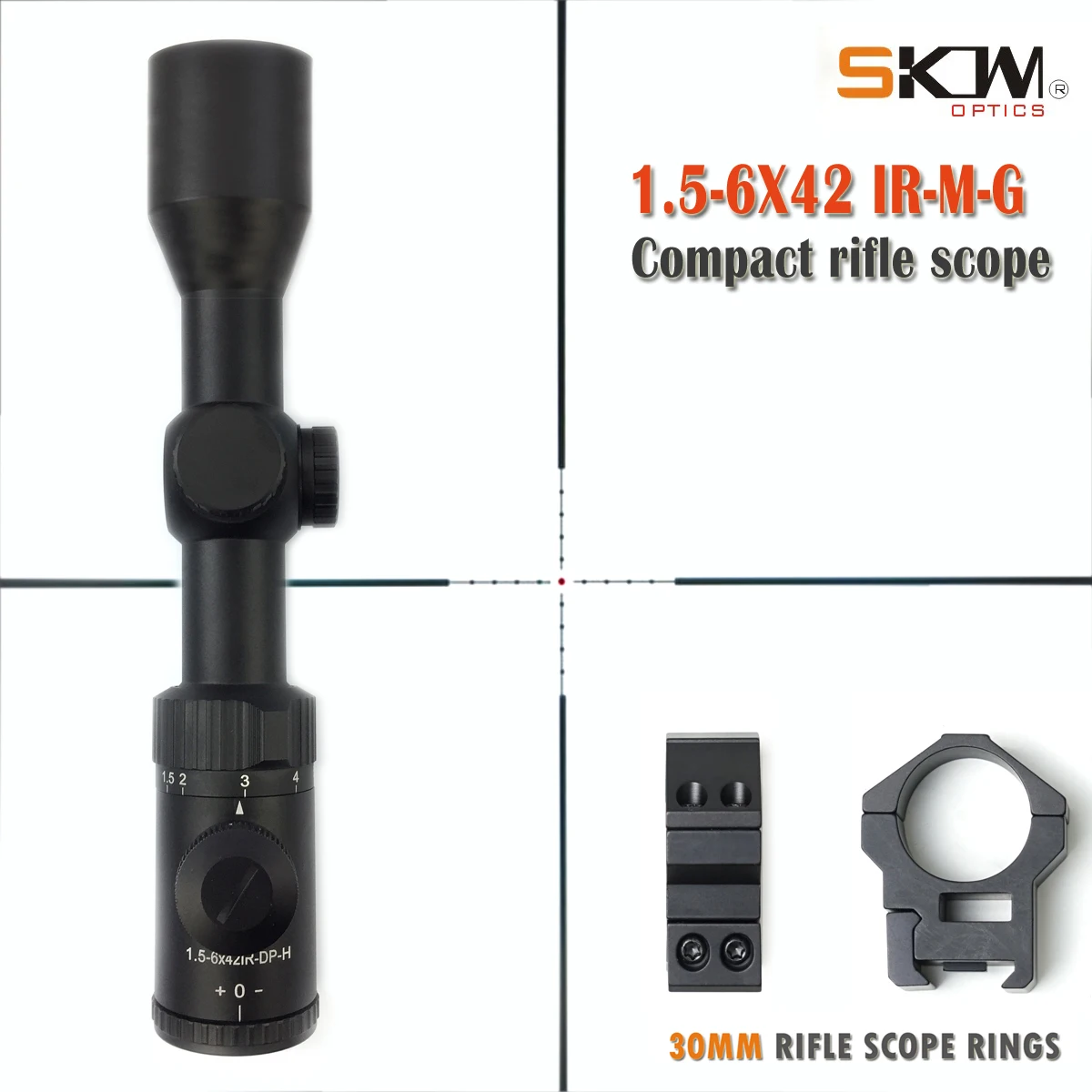 SKWoptics 1.5 6x42IR M G тактический охотничий прицел MIL dot 308 338 30 06 ar15 AK мм|Оптические