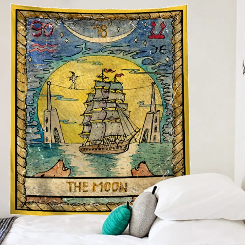 95*73cm Thin Style Tarot Tablecloth 22 Kinds Beautiful Pattern Astrology Sofa Cover Tapestry Board Game Accessorie | Спорт и