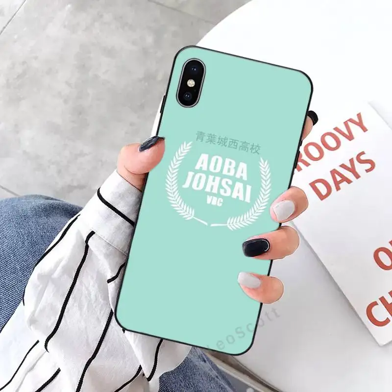 

Karasuno Nekoma Phone Case for iPhone 11 12 mini pro XS MAX 8 7 6 6S Plus X 5S SE 2020 XR