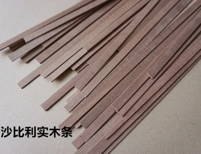 

20PCS 450x10mm Thickness:1mm Shapili Solid Wood Strip Bar