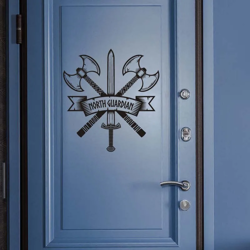 Северная Guardian море воин Северной гвардии варварский топор меч Наклейка на стену