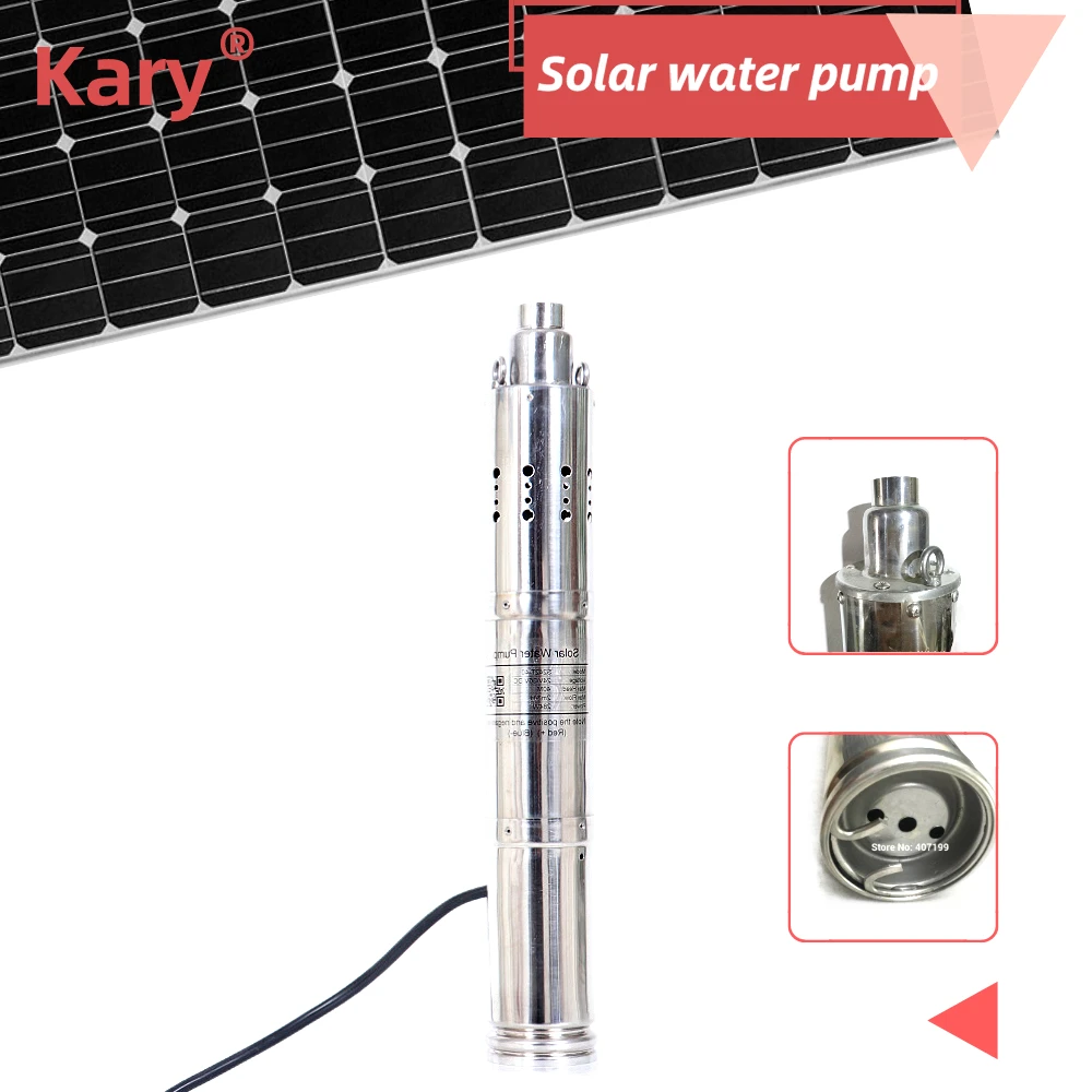 1HP 1.5HP Dc 24v лифт 120m flow3000L/H Солнечная энергия водяной насос для
