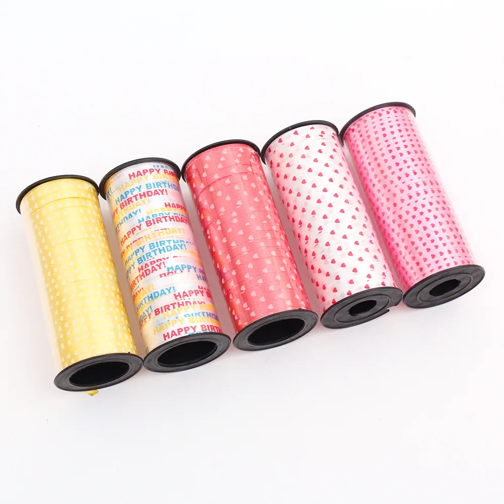 100 ярдов/рулон 5 мм цветная печатная лента для сердца свадебной вечеринки декор DIY