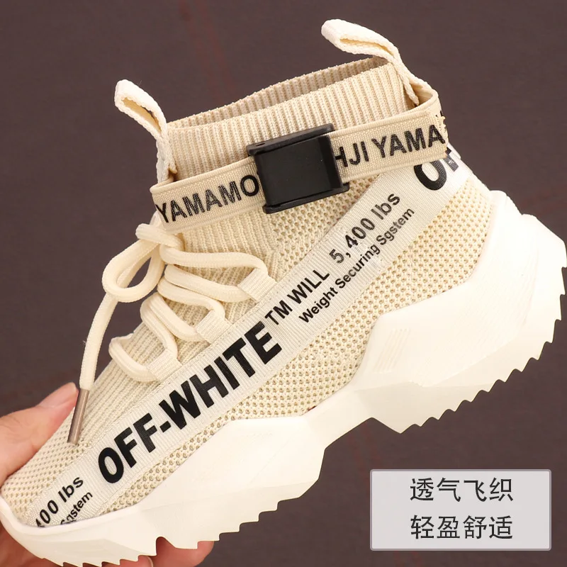 2020 Весенняя детская сетчатая обувь с буквенным принтом Дышащие носки для