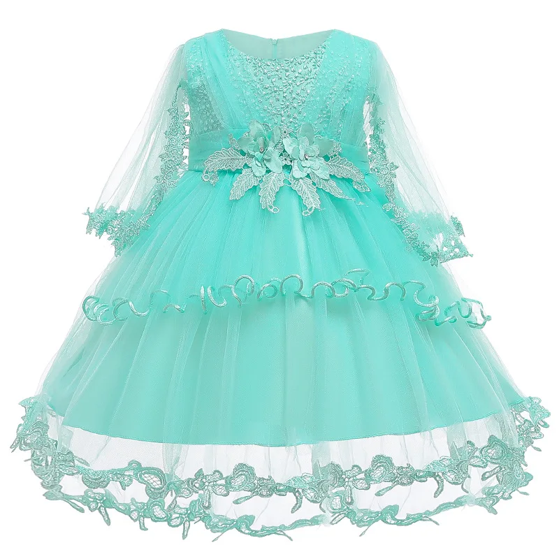 Vestido/ г. Летнее платье для маленьких девочек платья на день рождения для девочек от 0 до 3 лет праздничное платье принцессы с цветочным рисунком Одежда для девочек - Цвет: As picture