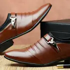 Новая обувь для мужчин 2021, модная обувь без шнуровки, элегантные большие размеры, Мужская официальная обувь из искусственной кожи, Мужские модельные туфли, лоферы