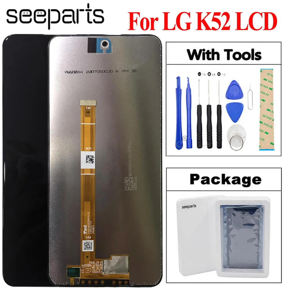 Новый оригинальный ЖК-дисплей для LG K52 сенсорный экран дигитайзер панель в сборе