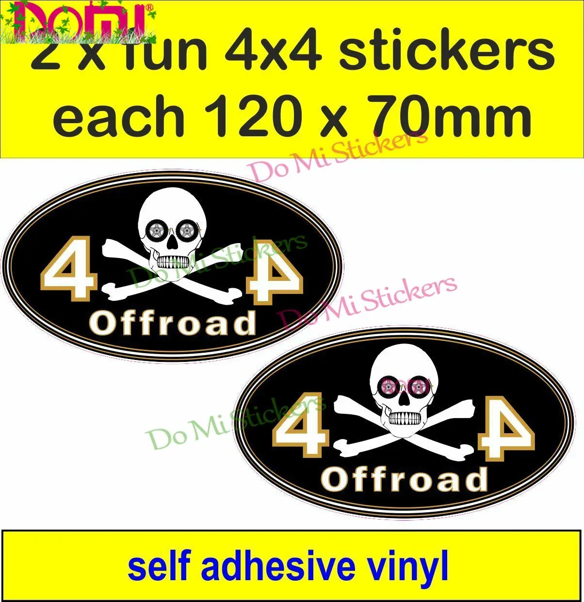 

2 Off Road 4x4 Fun Stickers Graphic Pirate Decals Land Rover Defender Discovery Die Cutting Waterproof PVC