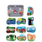 Пазл 10 в 1 с животными из мультфильмов для детей и родителей, для раннего развития, 2020, Подарочная коробка для детей