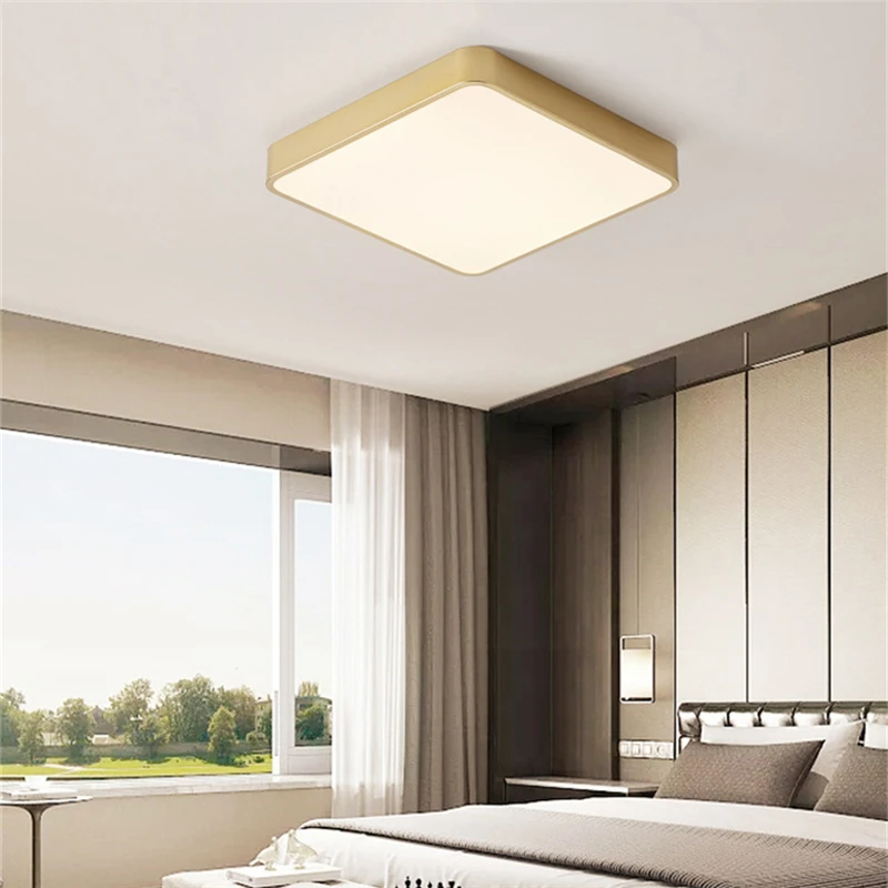

Gold/Black/White Ultra-Thin 5cm LED Ceiling Light Creative Square Surface Mounted Ceiling Lamp Bedroom Kitchen Home Decor Lamp