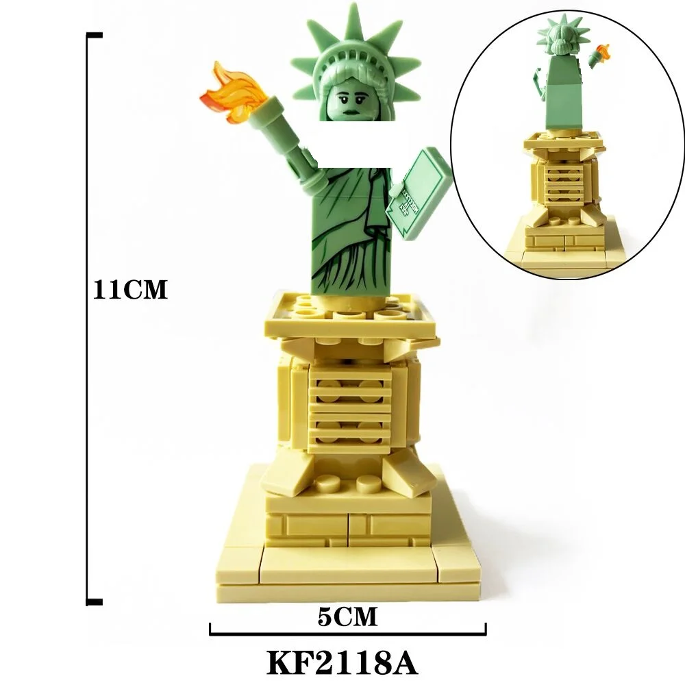 

New Series Action Statue of Liberty Sandman Vulture Building Blocks Bricks Figures For Children Toys Gift KF701 KF702 KF2118A