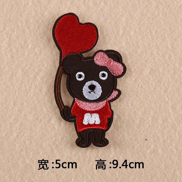 

New Cloth Stickers DIY Cartoon Balloon Bear Children's Clothing Accessories Patch Stickers Iron on Patches Parches