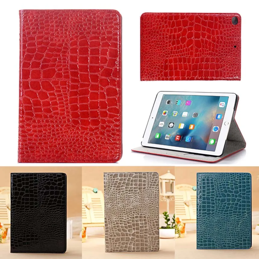 9 7 ''роскошный Coque для iPad Air 2 Air2 чехол A1566 A1567 крокодил Folio Stand PU кожаный защитный