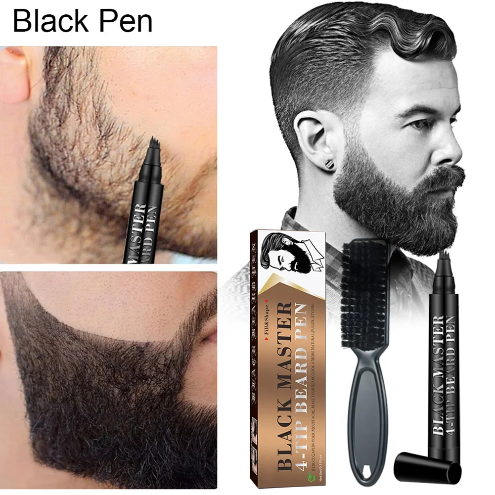 

Male Mustache Repair Natural Finish Long Lasting Beard Pencil Filler Waterproof Proof Beard Pencil Filler Enhance Facial Hair