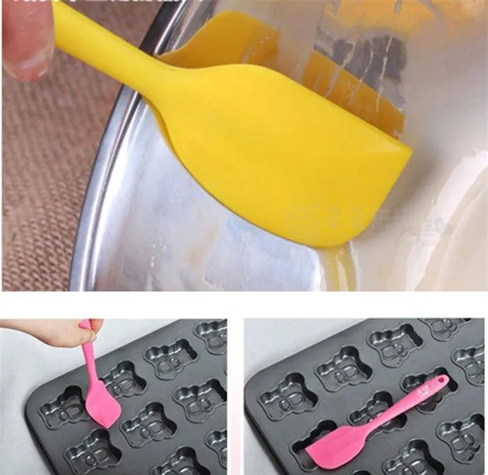 

bake Tool 1pc Kitchen Silicone Cream Butter Cake Spatula Mixing Batter Scraper Brush Butter Mixer Cake Brushes