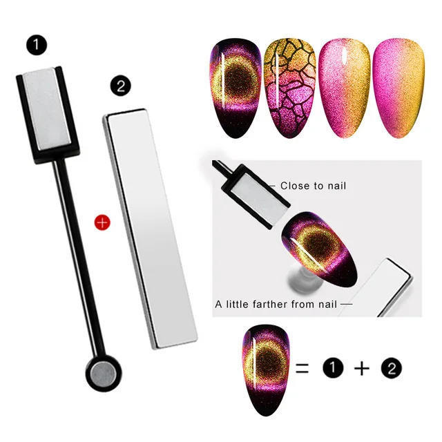 

New 5ml 3D Cat Eye UV Gel Set Soak Off UV LED Nail Polish Magnet Laser Shining Magic Nail Art Varnish Magnetic Stick Needed