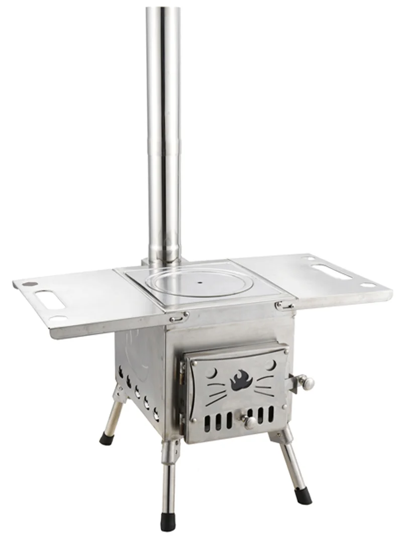 

Портативная уличная дровяная плита для пикника, ветрозащитная палатка для кемпинга, плита, сельская домашняя Бездымная нагревательная пли...