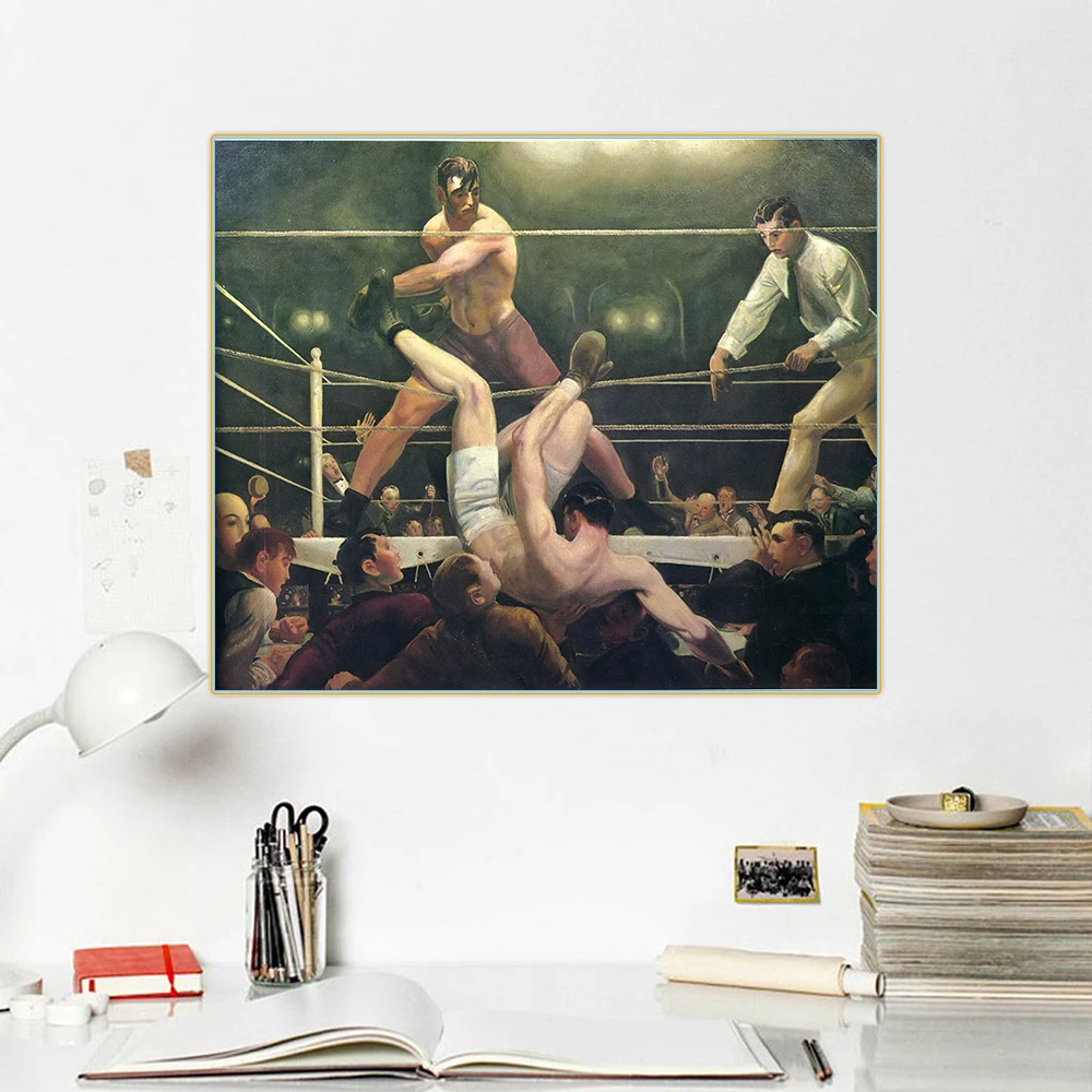 Цитон Джордж сильфон demдемпси и фирпо Canvas холст искусство живопись маслом бокс