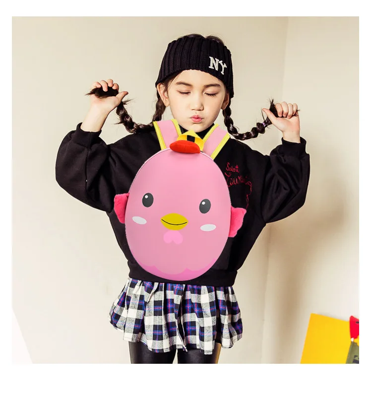 Милый детский рюкзак с курицей Детский в виде яичной скорлупы Жесткая Сумка для
