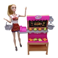11 5 barbies princess dolls fruit stand shopping packages children vinyl plastic toy accessories girls best gifts play house