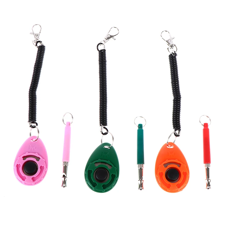 

3Pcs/set Ultrasonic Dog Training Whistle+Adjustable Pet Training Clicker+Free Lanyard Set Pet Dog Training Supplies