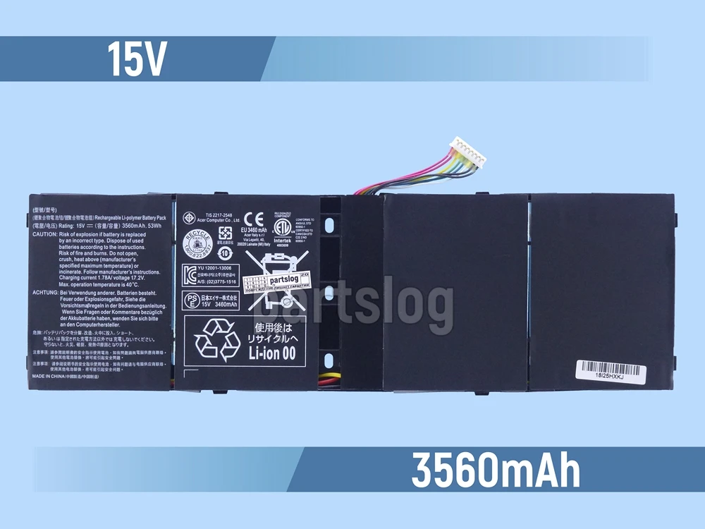 Acer Aspire M5 583P Аккумулятор 15V 3560mAh|Аккумуляторы для ноутбуков| |
