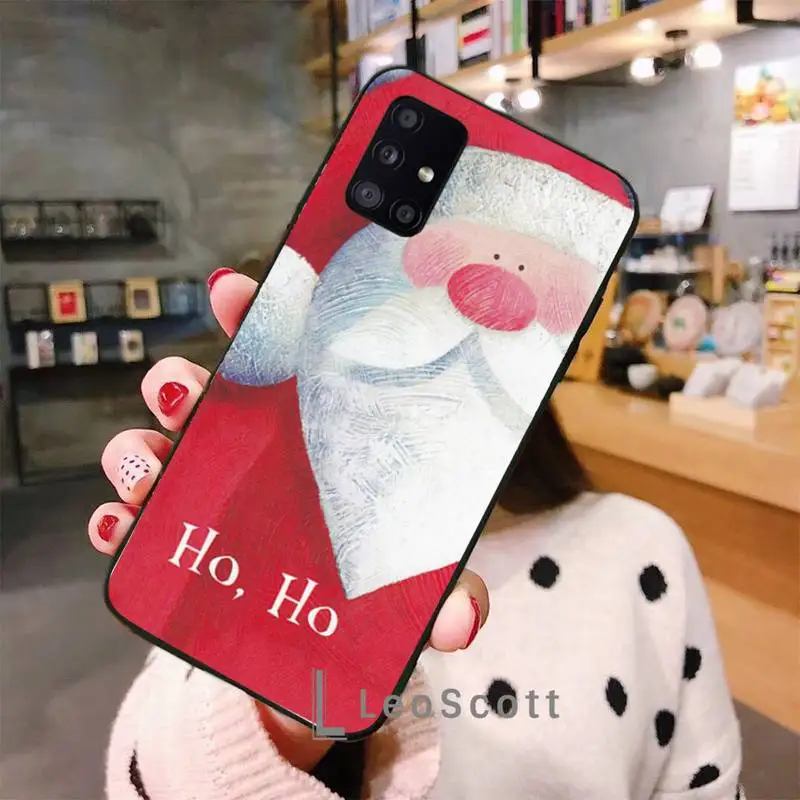 

Merry Christmas New Year fashion Phone Case For Samsung A40 A50 A51 A71 A20E A20S S8 S9 S10 S20 Plus note 20 ultra 4G 5G