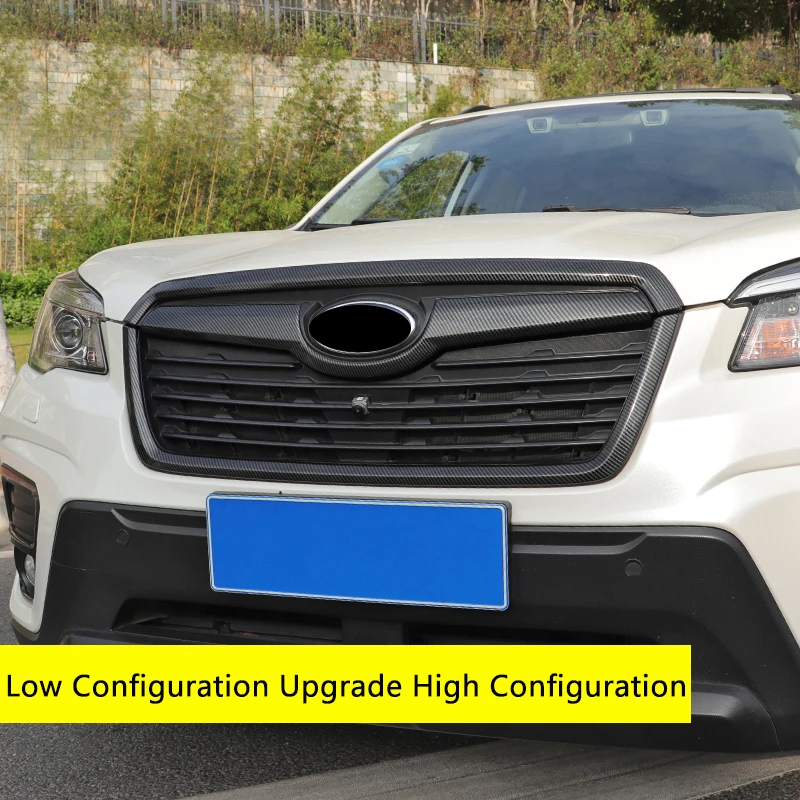 QHCP Car Front Center Mesh Grill Strip Trims Cover Decorative Sticker Modified Middle For Subaru Forester 19-21 Accessories | Автомобили и