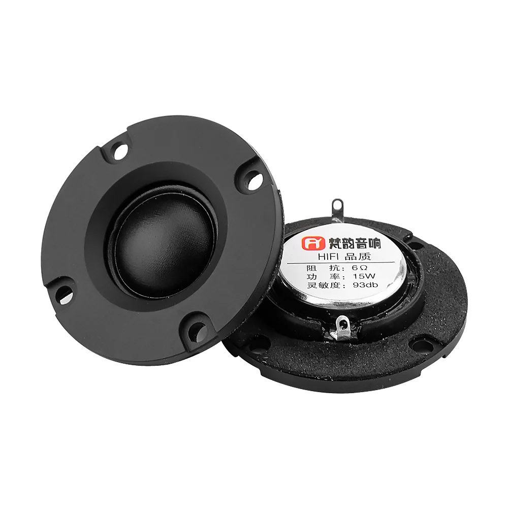 2 шт. дюймовый твитер Мини HIFI Динамик драйвер 6 Ом 15 Вт портативная шелковая пленка