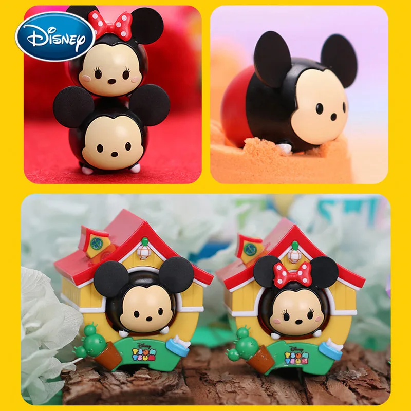 

Disney children's cartoon strawberry bear Stitch cartoon cute toy rainbow house series hand-made decoration doll collection gift