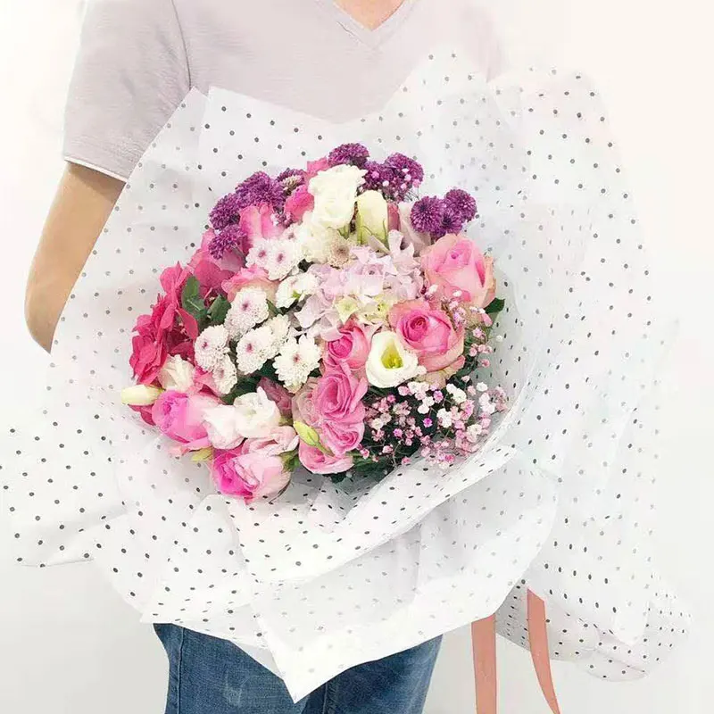 Упаковочная бумага для детских букетов 20 шт. в горошек | Дом и сад