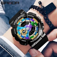 sanda sports mens watches raise hand light military quartz watch men waterproof s shock male clock relogio masculino 9004