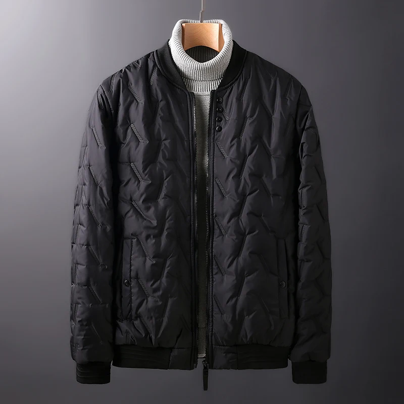 Куртка мужская однотонная на хлопковом наполнителе Повседневная теплая верхняя