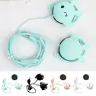 Симпатичные стереонаушники с кроликом, наушники с микрофоном 3,5 мм, Спортивная гарнитура, подарок