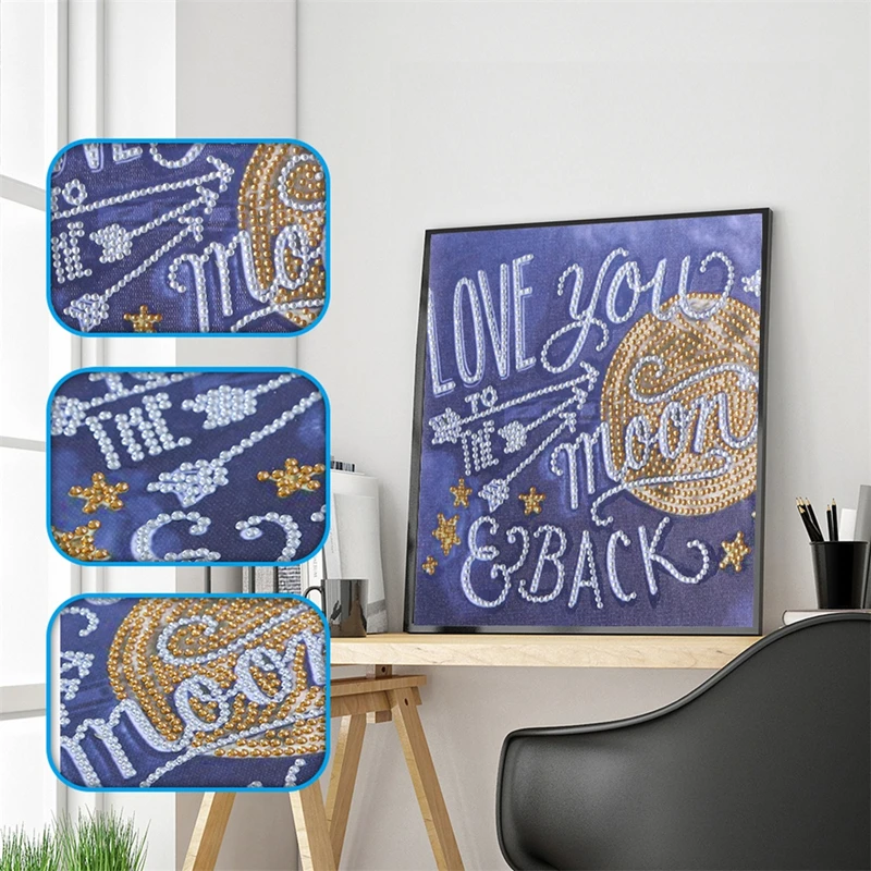 

English Letter Special Shaped Diamond Painting DIY Crystal Embroidery 5D Diamond Cross Stitch Kits Home Decor Gifts