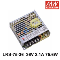mean well lrs 75 36 85 264vac to dc 36v 2 1a 75 6w single output switching power supply meanwell led driver