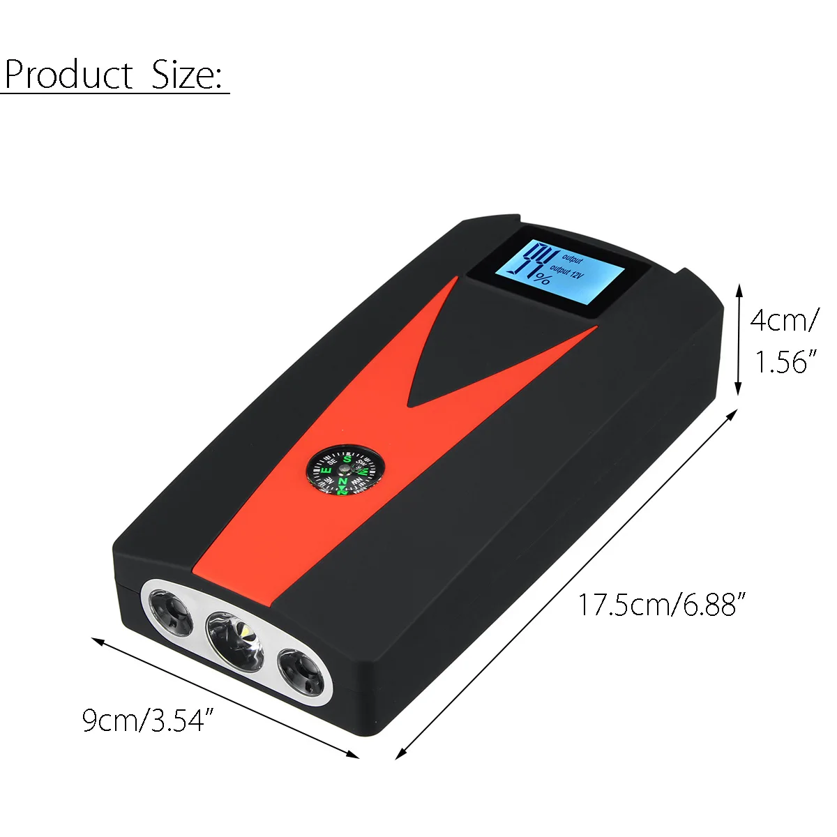 

12000mAh Car Jump Starter Power Bank Jumpstarter Auto Buster Emergency Starting Booster Device Battery Cars Charger Jump Start