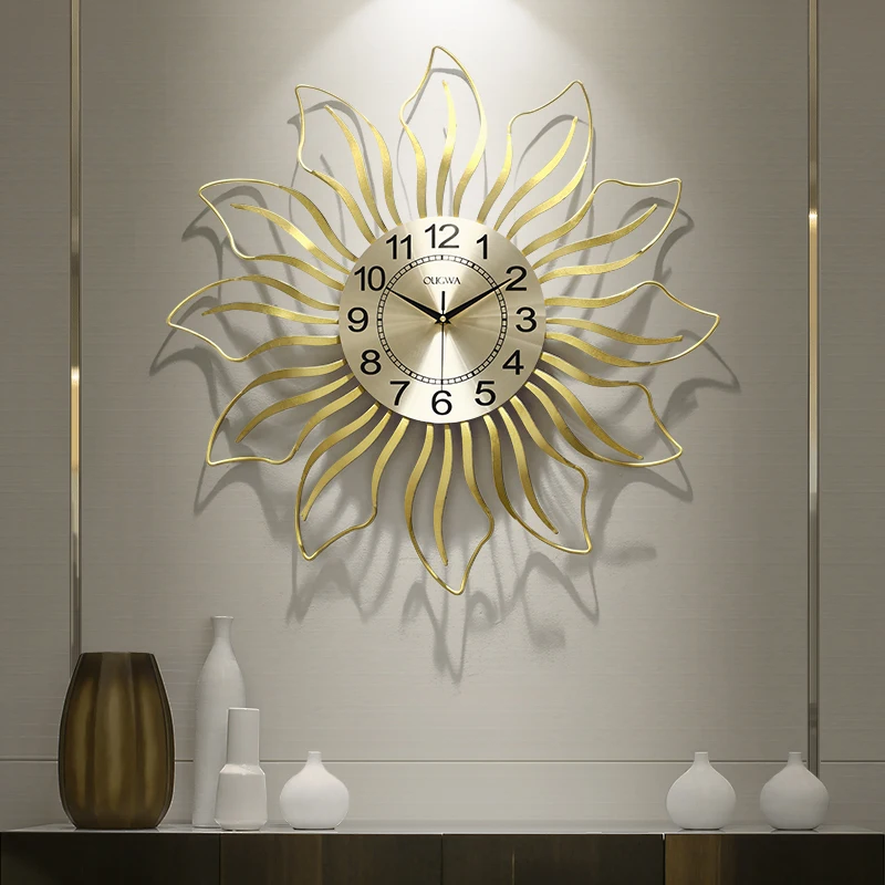 

Art Aesthetic Wall Clock Nordic Design Quarz Luxury Digital Wall Clock Creative Silent Reloj De Pared Grande Home Decor 50WC