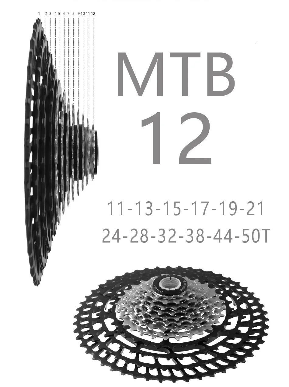 Солнечный велосипед кассета 11 12 скоростей MTB велосипед freewheel 11-50 T/11-52 T Сверхлегкий 360 г CNC Freewheel MTB части для HG