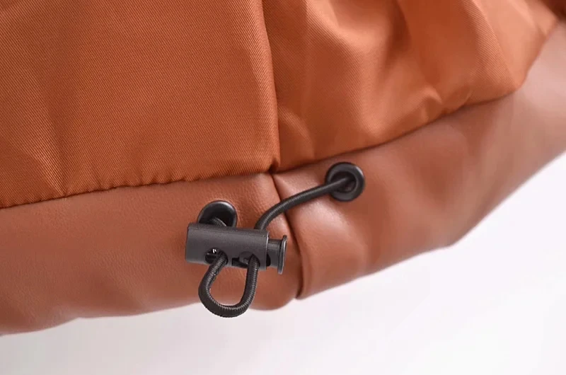 

ZA 2021 Black Warm Faux Leather Vest Coat Casual Zipper Sleeveless Jacket Female PU coat Korean Outwear