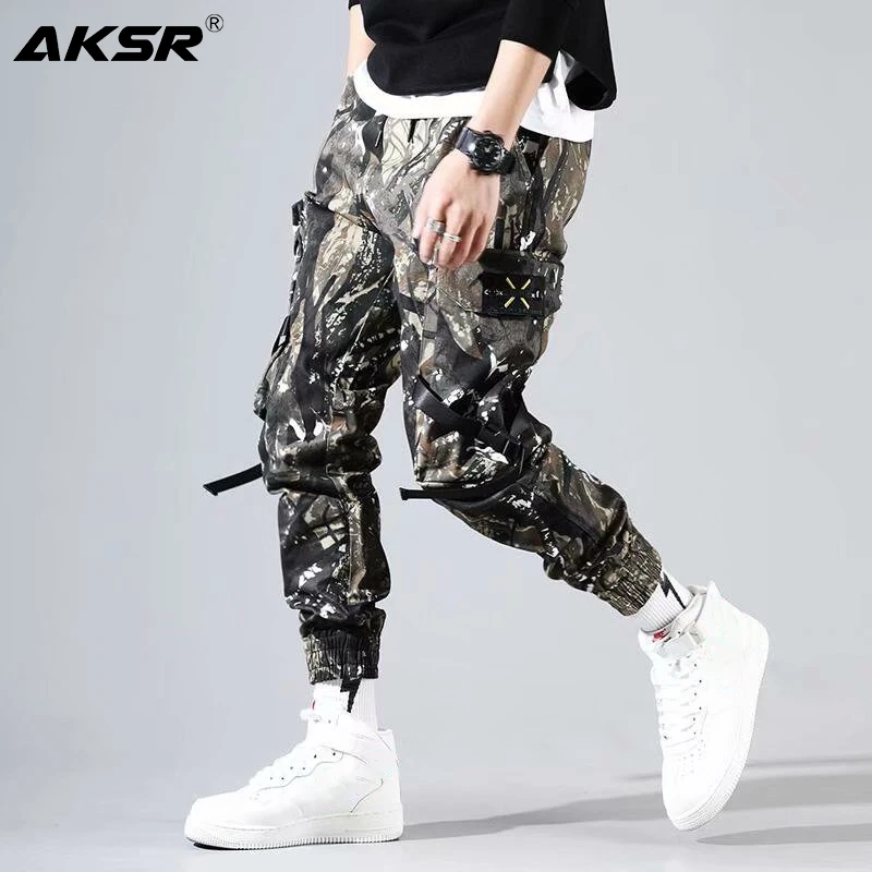 Мужские спортивные штаны AKSR в стиле милитари уличная одежда брюки джоггеры хип
