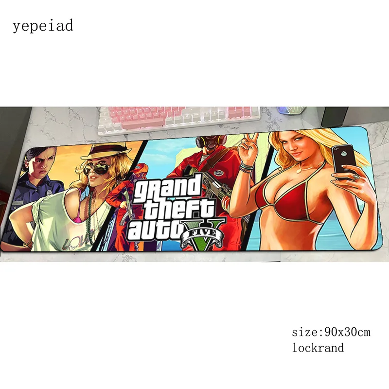 Коврик для мыши gta 5 игровой коврик 900x300x4 мм эстетический Настольный notbook