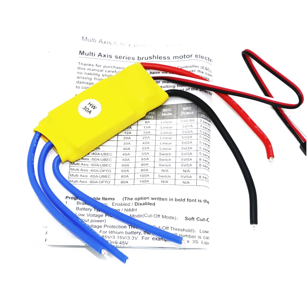 1 шт. XXD 10A 30A бесщеточный ESC Скорость контроллер с BEC для QAV210/QAV250/ZRM250/F450 самолет