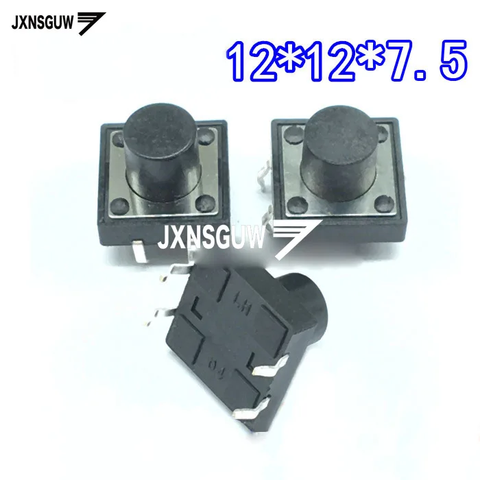 

50PCS NEW Original 12*12*7.5MM tact switch push button switch 12X12X7.5MM micro switch