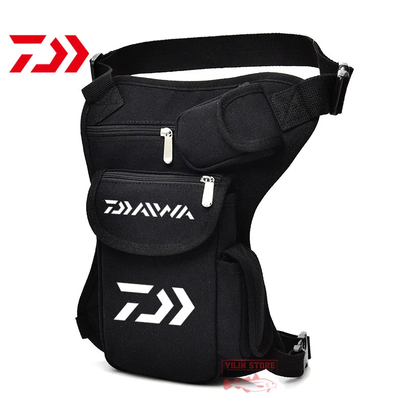 

Рыболовная Сумка Daiwa, Мужская холщовая поясная сумка, сумка для верховой езды, тактическая многофункциональная сумка для ног, спортивная су...