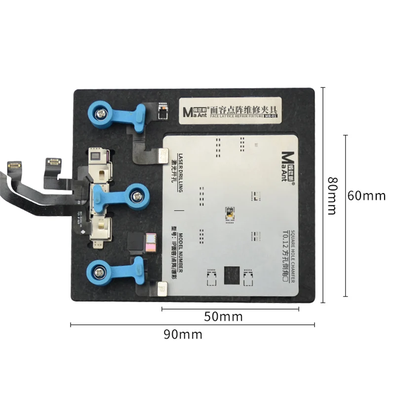 

For X XS XSMAX 11 11pro MAX Face ID Repair Holder Phone Dot Matrix Repair Fixture Front Camera BGA Reballing Stencil