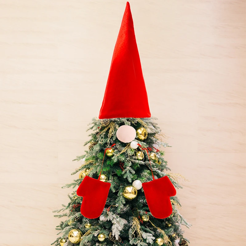 

Creative Cute Christmas Hat Top Hat Tree Top Hat Christmas Tree Ornaments Home Decoration Holiday Family Children Gifts