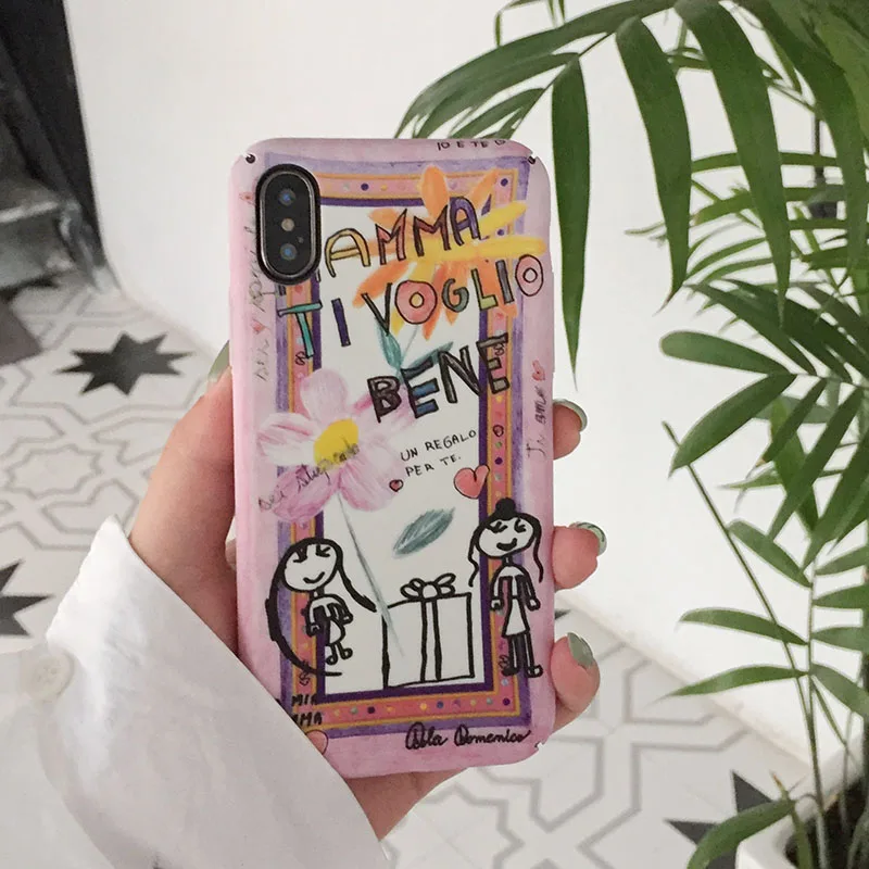 KISSCASE чехол с масляной росписью для iPhone XS MAX XR X 7Plus 8Plus 6 6s Plus Жесткий ПК телефон 7 8 Funda