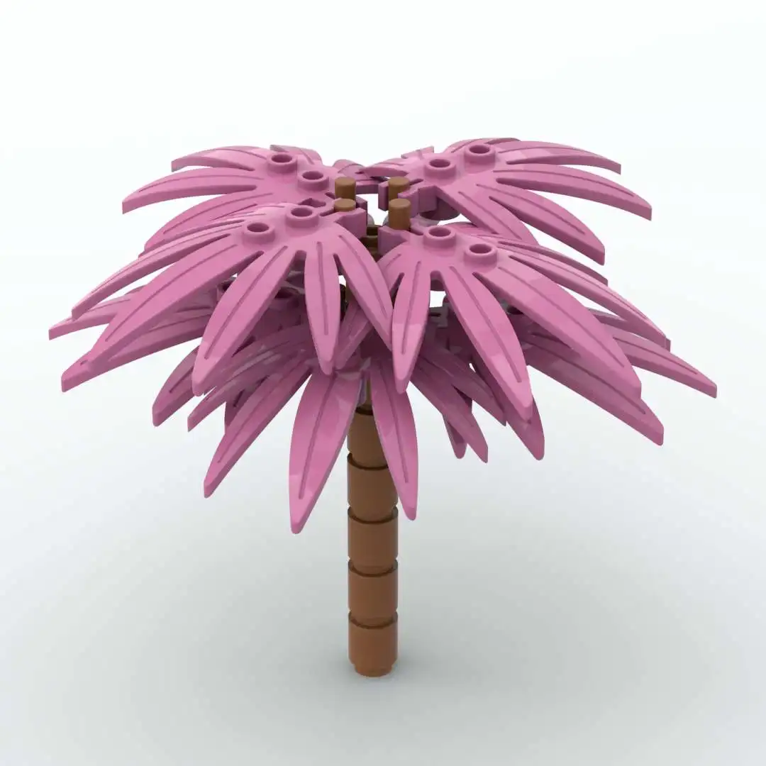 

5pcs Tree Building Block Toy Plant Leaves 6 x 5 Swordleaf Assembles Particles Educational Creative for Children Kids Gift 30239