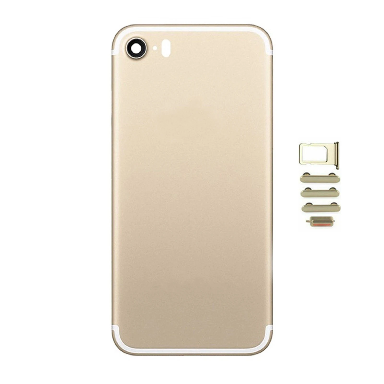 10 шт. высокое качество задняя крышка корпуса для iPhone 7 7 Plus крышка батареи средняя рамка Шасси с боковыми кнопками Sim лоток